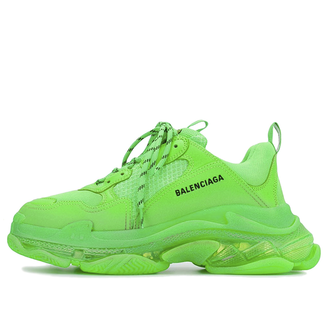 balenciaga triple s white green