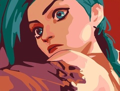 Картина по номерам Аркейн Джинкс