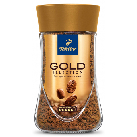 Кофе Tchibo Gold Selection,растворимый,стекло, 190г