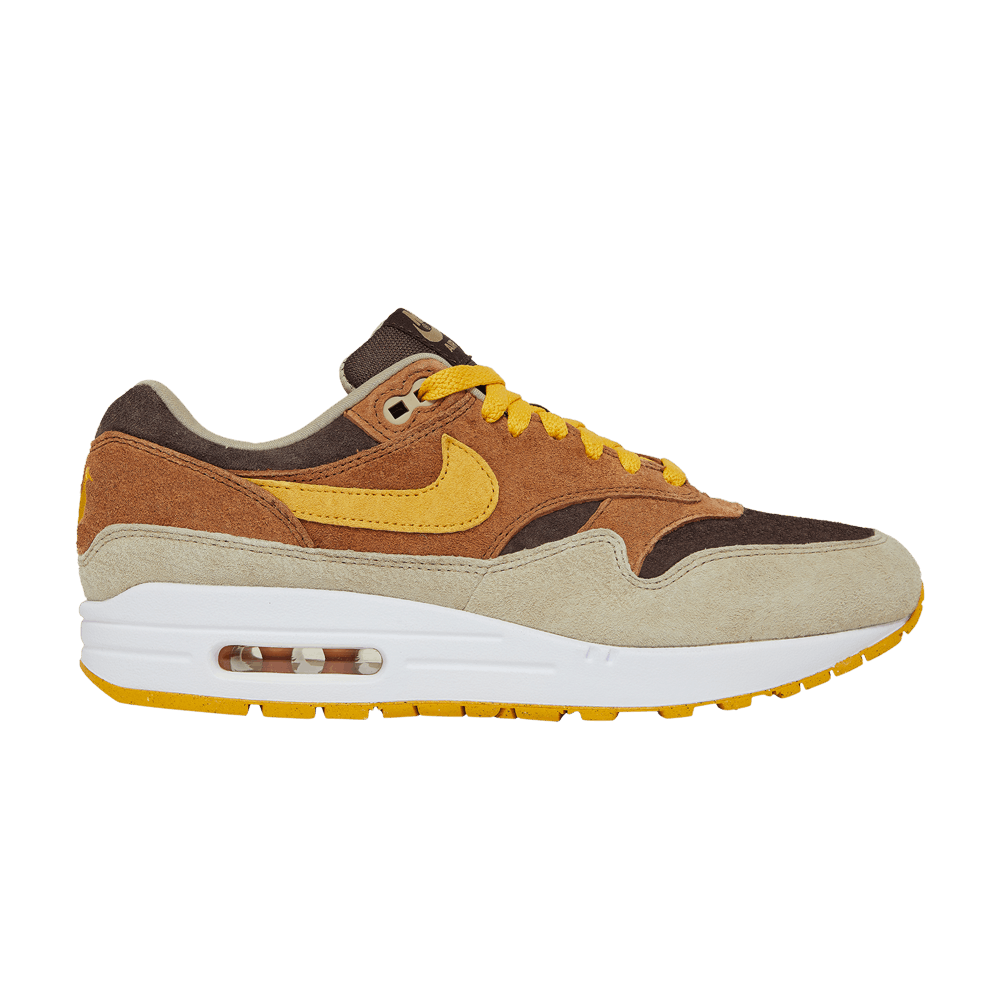 Nike Air Max 1 Pecan And Yellow Ochre Hyper Sneakers