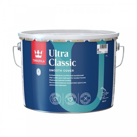 Tikkurila Ultra Classic/Тиккурила Ультра Классик полуматовая полуакрилатная краска