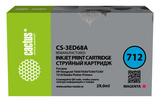 Картридж струйный Cactus CS-3ED68A 712 пурпурный (29мл) для HP DJ T230, T630, T650
