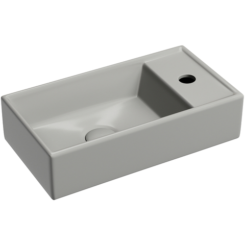 Ceramica Nova CN6051LMH Умывальник подвесной прямоугольный (чаша слева, отверстие под смеситель справа) цвет антрацит матовый Element 407*217*100