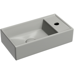 Ceramica Nova CN6051LMH Умывальник подвесной прямоугольный (чаша слева, отверстие под смеситель справа) цвет антрацит матовый Element 407*217*100 фото