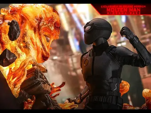 Фигурка Человек паук масштаб 1/6 Человек-паук Вдали от дома Hot Toys Deluxe Version