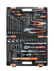 Набор инструментов 1/2 1/4 76 предметов  кейс Вихрь