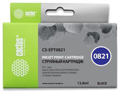 Картридж струйный Cactus CS-EPT0821 T0821 черный (13.8мл) для Epson Stylus Photo R270, 290, RX590