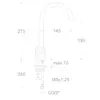 Ramon Soler 7008CE08YE4 Смеситель для раковины или кухни двурычажный с поворотным изливом Хром
