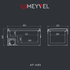 Компрессорный автохолодильник Meyvel AF-A85 (12V/24V, 110V/220V опционально, 85л)