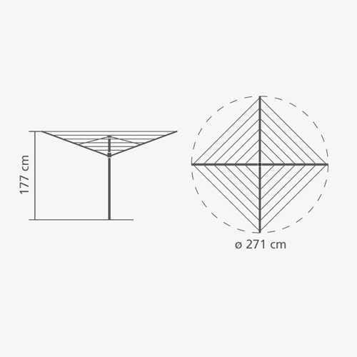 Уличная сушилка Essential (40 м навески), с чехлом, арт. 323201 - фото 5