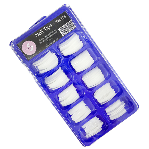 Типсы натуральные, узкая контактная зона, 100 шт.,