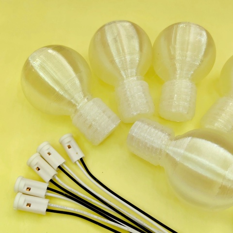 Комплекты для создания светильников и цветов/плафон D4см, цвет белый матовый/патрон G4/светодиодная лампочка 3Вт (по 5 комплектов)