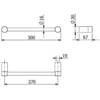 Kludi 5896253 Kludi 58 962 53 Vela R Держатель для полотенец, L=300 мм, белый матовый