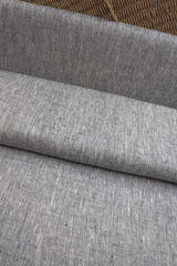 Лен плотный цвет темно синий меланж