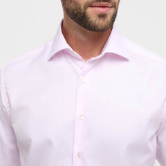 Сорочка мужская Eterna Modern Fit 8817-X18K-50 из твила розовая