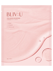 BLIV:U Collagen Bouncing Firming Gel Mask, Гидрогелевая маска с коллагеном и пептидами, 28 мл