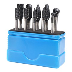 Набор бор-фрез твердосплавных 10шт HM TiALN S=6мм Mini-Box H-Tools 116002FHT