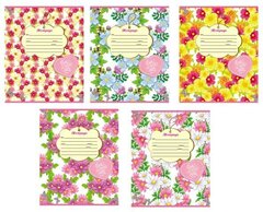 Тетрадь А5 18л линия Цветы с пожеланием PROF-PRESS