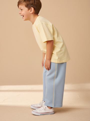 Брюки Line с контрастными деталями голубой