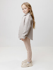 брюки  для девочки  КР 400864/бежевый 1305 к609