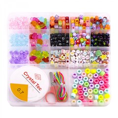 
          Набор для создания украшений-бусины Alingar, 170х165х18мм, "Бриз", 12 вид.бус., подвес., ножницы, 1х7м леска, 1х2м нить, пластик.пенал с европод.