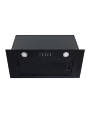 Вытяжка кухонная Quin-60 (BLACK) черный, D150мм, 1200м3/ч, полновстраиваемая, мотор 230Ватт, металл 60см, кнопочное управл.(MACBI)