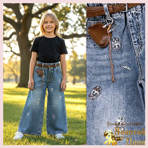 Джинсы девочке (3-8) 260115-J5060