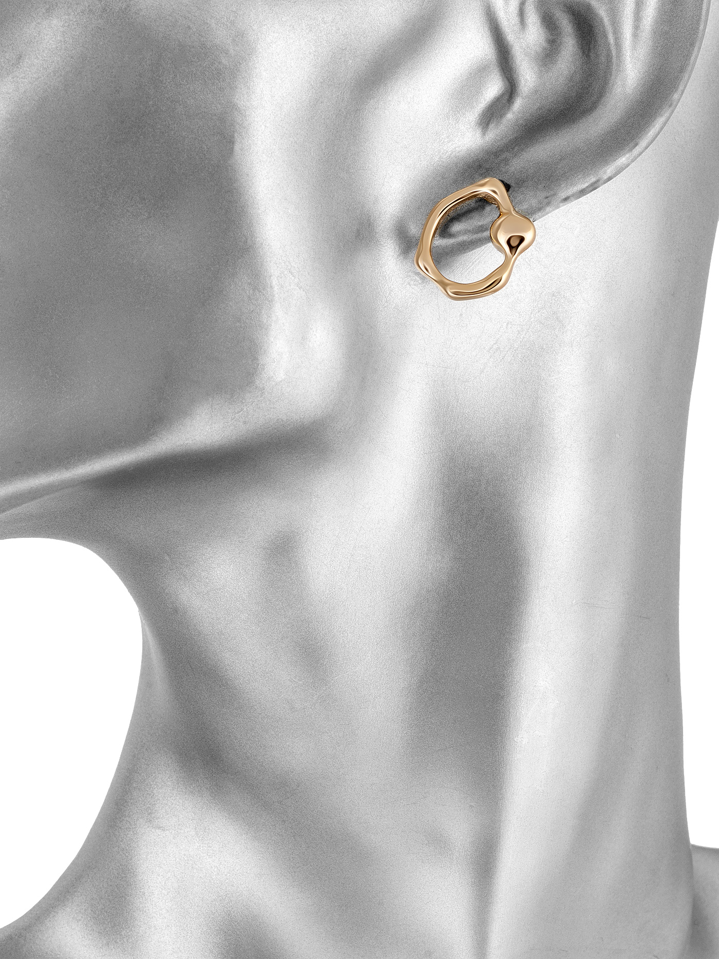 Круглые серьги пусеты авангардные