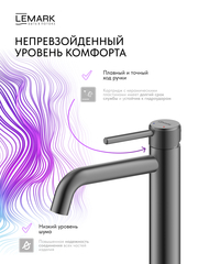 Смеситель для умывальника Lemark LMF-8012B-GM 
