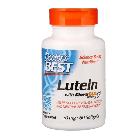 Doctor's Best, Лютеин с FloraGlo Lutein, 20 мг, 60 мягких таблеток