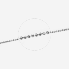 Цепь с резными шариками, 2,5мм, родирование