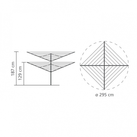 Уличная сушилка Lift-O-Matic (50 м навески), с чехлом, арт. 310966 - фото 10