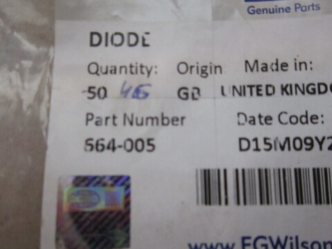 Диод / DIODE IN4007 1A GP SI 100 PER BOX АРТ: 664-005