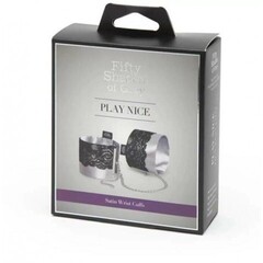 Наручники атласные с кружевом Shades-of-Grey Play Nice