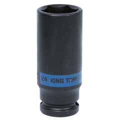 KING TONY (443524M) Головка торцевая ударная глубокая шестигранная 1/2", 24 мм