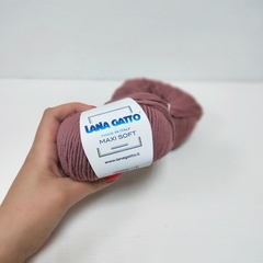 Lana Gatto, Maxi Soft, Меринос 100%, Пыльная роза (14445), 50 г, 90 м
