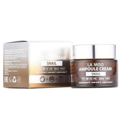 La Miso Snail Ampoule Cream - Ампульный крем для лица с экстрактом слизи улитки