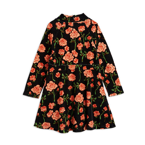 Платье Mini Rodini Roses Velour Black