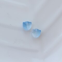 Подвеска Цветок тюльпан, акрил, голубой 9*9 мм, Ф028