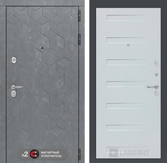 Входная дверь в квартиру Лабиринт Бетон (Beton) 14 Дуб кантри горизонтальный