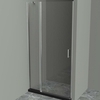 BelBagno UNO-B-12-50+70-C-Cr Дверь в проём с одной распашной створкой и фиксированной панелью. Стекло 5 мм в двери, прозрачное, хром