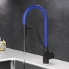 Am.Pm F8007827 Like. смеситель для кухни с каналом для питьевой воды и гибким изливом. черн.. синий излив