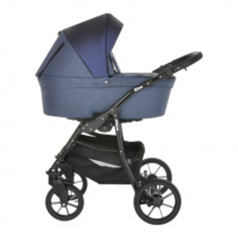 PITUSO КОЛЯСКА 2 В1 NINO КОРОБ+ПРОГУЛКА MIDNIGHT+КОЖА METALIC BLUE