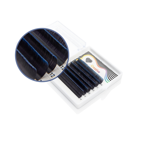 Ресницы двухтоновые синие Lovely MINI - 6 линий - MIX (D 0.07 7-11mm)