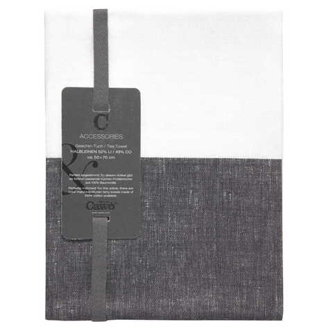 Полотенце кухонное 50x70 Cawo Cuisine Duo 535 96 черно-белое