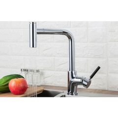 Смеситель для кухни, Frap, выдвиж излив, с картриджем, хром, F6044