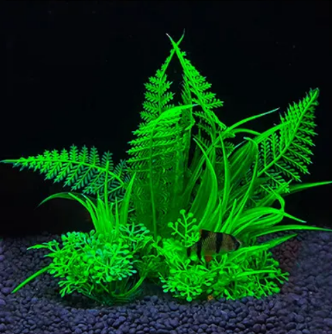 Искусственное аквариумное растение Кустик, 8х5х14 см, P525