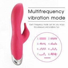 Вибратор с клиторальным стимулятором розовый