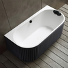 Abber Leipzig AM9916BW Ванна из искусственного камня,170x80x63, цвет: черно-белый матовый