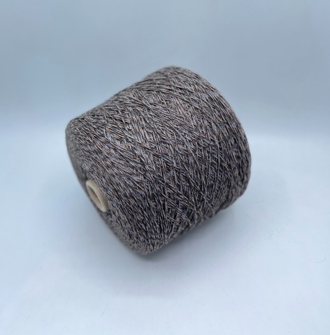 Бобинная пряжа (пр.Италия), 500м/100гр. 100% Шерсть, цвет-Коричнево-серое мулине, арт.34438